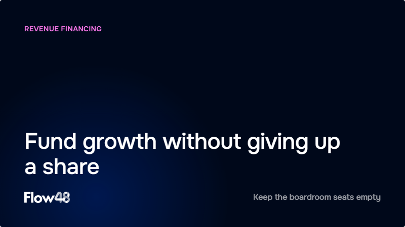 Revenue financing for business growth without equity dilution